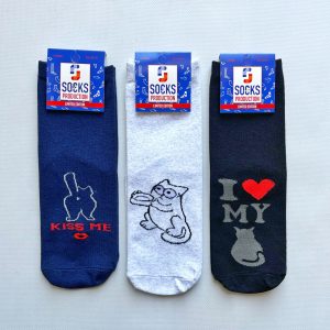 Высокие женские носки Lux коты