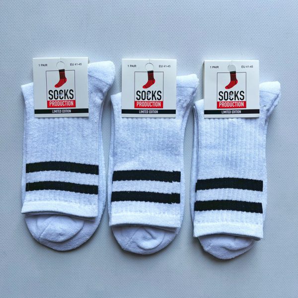 Махровая стопа высокая резинка мужские носки White
