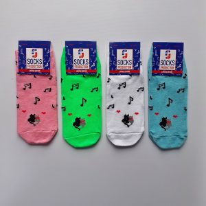 Короткие женские носки ноты